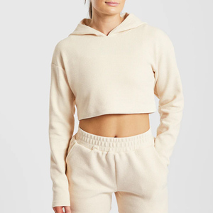 Sweat à capuche court tendance pour femme, en molleton de coton léger, style streetwear décontracté, par Star Crystal Enterprises - Product Image 1