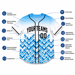 เสื้อเบสบอล YourTeams พิมพ์ลายแบบรีดร้อน ลายเรขาคณิต เป็นมิตรกับสิ่งแวดล้อม ยืดได้สี่ทิศทาง ระบายเหงื่อได้ดี สำหรับผู้ใหญ่ แบบสั้น ใส่ได้ทั้งชายและหญิง - Product Image 6