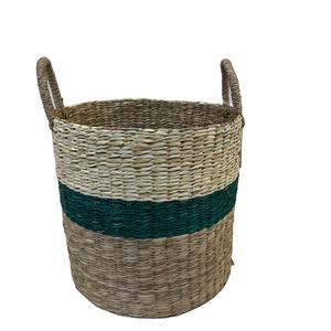 ตะกร้าเก็บของทรงกลมจากหญ้าทะเลสุดหรู - เป็นมิตรกับสิ่งแวดล้อมและอเนกประสงค์ - Product Image 1