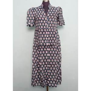 Robe décontractée en coton doux de qualité supérieure pour femme, longueur midi, design occidental, écologique, idéale pour l'été - Product Image 3