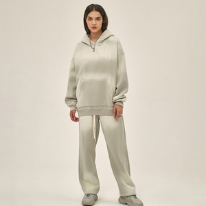 Sudadera con Capucha para Mujer, Estilo Casual de Invierno, Lavado Ácido, Transpirable, 100% Algodón, Diseño Sólido de Moda, OEM 2026 - Product Image 4