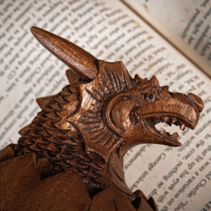 Figurine de dragon en bois massif, décoration d'intérieur, œuvre d'art en bois de dragon personnalisée, usine OEM, sculpture de dragon en bois de qualité supérieure, article cadeau - Product Image 5