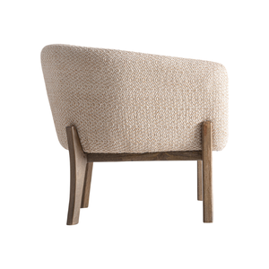 Sillón Moderno, Ecológico, Ergonómico y Contemporáneo para Interiores, Sillón de Madera de Teca Sólida Tapizado, Sillón Tipo Barril para Sala de Estar u Hotel - Product Image 2