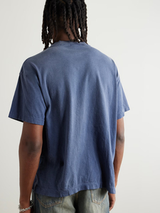 Camiseta de Manga Corta con Cuello Redondo para Hombre, Tejido Grueso 100% Algodón, Estilo Oversize, con Logotipo Personalizado Impreso, Ropa Urbana - Product Image 4