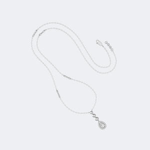 สร้อยคอจี้ทรงกลมประดับเพชร 0.60 กะรัต พร้อมขอบล้อมและกรอบ - Product Image 5