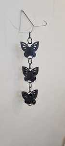 Cadenas de Lluvia Decorativas de Metal Hechas a Mano con Diseño de Mariposa de Lujo para Jardín, Techo y Drenaje de Agua en Exteriores - Product Image 2