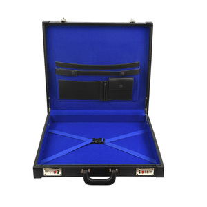 Estuche para delantal de masón Maestro de la Logia Azul con bordado a máquina personalizado, maletín de almacenamiento de regalia de cuero PU - Product Image 3