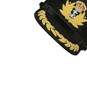 Professional Ceremonial Cap Gold Rope Trim Black Visor Metal Emblem Formal Dress Headwear Wholesale - Product Image 6