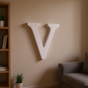 Lettera Decorativa Ilan V 11Cm Bianca Per Decorazione Murale - Product Image 3