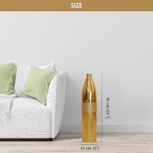 Vase décoratif en métal au design artistique pour la présentation sur table, accent de décoration intérieure de luxe - Product Image 4