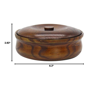 หม้อไฟทำจากไม้ที่ทำด้วยมือพร้อมฝาปิดดีไซน์ทำด้วยมือเหมาะสำหรับการจัดเก็บและเสิร์ฟอาหารร้อนๆจากซัพพลายเออร์ขายส่ง - Product Image 4