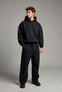 Ensemble de survêtement sportif oversize pour homme, personnalisable, avec sweat à capuche et pantalon de jogging ample - Product Image 3