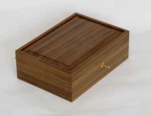 Handmade Wooden Jewelry Box Brass Corner Fittings <b>Storage</b> <b>Chest</b> Latch Lock Keepsake Box Vintage Wood Organizer Case - Product Image 3