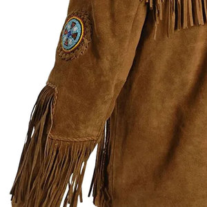 Premium Genuine <b>Suede</b> Leather Fringe <b>Jacket</b> for <b>Men</b> Winter Collection Plain Dyed Finish Custom Fit All Sizes Wholesale - Product Image 3
