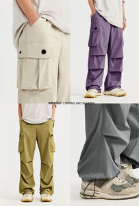 Pantalon cargo homme sur mesure OEM, taille élastique, décontracté, avec poches, style jogger, Haus Industries - Product Image 4