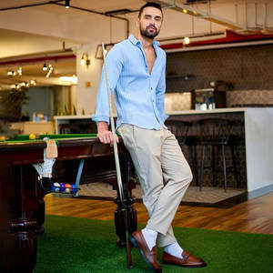 Vente en gros Chemises habillées d'été en coton personnalisées respirantes et anti-rides pour hommes T-shirts décontractés à manches longues Col polo Taille XL - Product Image 6