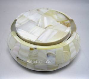 Ensemble de sous-verres en marbre MOP, 4,5 pouces, faits à la main, pour café, thé, vin, bière, champagne, sous-verres en pierre élégants, décoration de table, cadeau pour la maison - Product Image 2