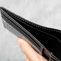 Dompet Kulit Pria Klasik Model Pendek, Tempat Kartu, Kulit Buaya Asli, Dompet Pria Berkualitas Fashion