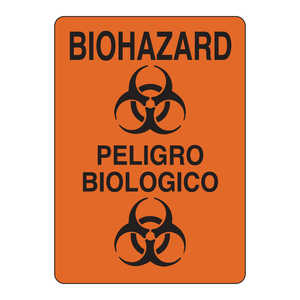 Panneau d'avertissement bilingue de risque biologique, signalisation de sécurité en PVC haute visibilité pour laboratoires - Product Image 3