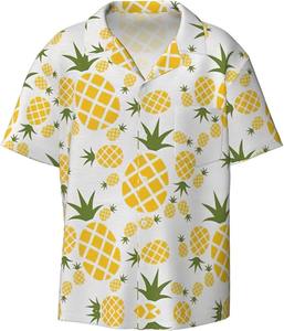 Camisetas Personalizables de Manga Corta para Hombre, Divertidas, Estampadas con Dibujos Animados de Piña, Diseño Digital por Sublimación, Venta al por Mayor - Product Image 4