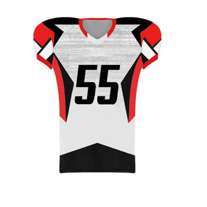 Conjunto de Uniforme de Fútbol Americano Personalizado, Rojo y Negro, Sublimado, Transpirable, Ajustado, para Hombre Adulto, Número 22 - Product Image 3