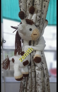 Soporte de cortina de jirafa de ganchillo lindo y creativo para decoración de habitación de bebé - Product Image 2