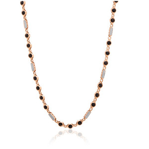 Collar de Rudraksha de Oro Rosa de 18K, Cadena de Cuentas de Semillas Espirituales Regular para Mujeres y Hombres, Joyería Fina Auténtica de Lujo Unisex - Product Image 1