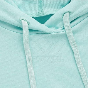 Sweat à capuche court décontracté pour femme, 100 % coton, respirant, écologique, séchage rapide, manches longues, capuche ajustable - Product Image 5
