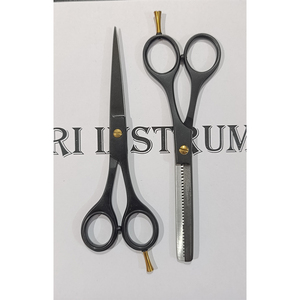 Kits d'outils de coiffure pour barbier très demandés, en acier inoxydable, avec ciseaux de barbier à l'effilure tranchante et finition miroir, pour salons de coiffure - Product Image 2
