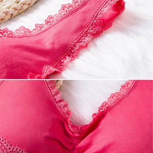 Soutien-gorge de sport en dentelle pour femmes grandes tailles, avec boucle latérale réglable, sans armatures, confortable - Product Image 2