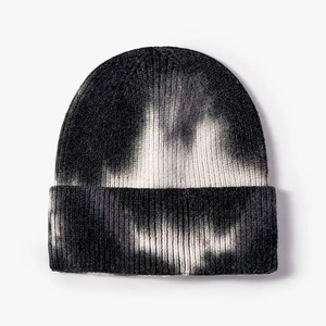 Gorro Unisex de Punto para Invierno, Diseño con Puño, Teñido Espacial, 100% Acrílico, Estilo Casual para Adultos, Circunferencia de Cabeza 56-58CM - Product Image 1