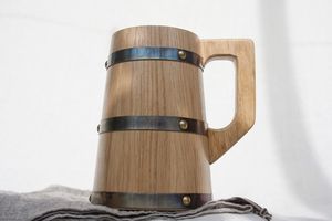 Taza de Madera Natural Hecha a Mano, Estilo Clásico, Duradera y Ecológica para el Hogar, Cafetería, Oficina, Bar, Taza para Cerveza - Product Image 4