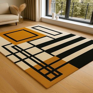 Alfombra Moderna de Lujo con Diseño Geométrico Abstracto, Tejida a Mano, Antideslizante y Duradera para Sala de Estar o Dormitorio, Decoración para el Hogar, Tamaño XL - Product Image 1