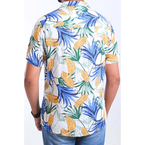 เสื้อเชิ้ตชายหาดแขนสั้นผ้าฝ้าย 100% คุณภาพดีเยี่ยม ระบายอากาศได้ดี เป็นมิตรกับสิ่งแวดล้อม สวมใส่สบาย ดีไซน์กระดุม - Product Image 3