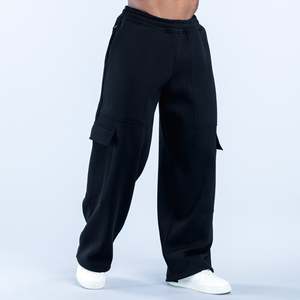 Nouvel Arrivage – Pantalons de Jogging Cargo Homme Coupe Droite en Molleton de Coton Épais, Personnalisables avec Logo OEM, Idéaux pour la Gym et le Streetwear – Vente en Gros - Product Image 3