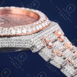 Reloj de Diamantes Moissanite Personalizado de 41 mm, Automático, Mecánico, de Acero Inoxidable, Resistente al Agua, para Hombre, Hecho a Mano, con Incrustaciones de Joyas - Product Image 2