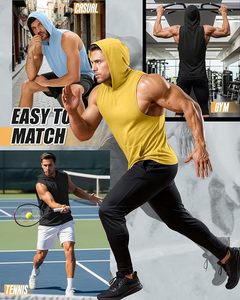 Camiseta sin mangas de algodón premium para hombre, camiseta de gimnasio sin mangas, camiseta de entrenamiento con logo personalizado, ropa deportiva para hombre - Product Image 4