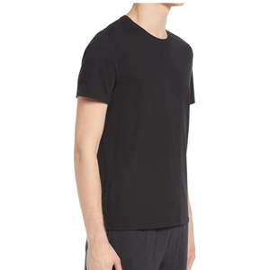 Custom Logo Men's 100% Cotton Blank Casual Breathable Solid Color Simple T Shirt Plain Short <b>Sleeve</b> - Product Image 4