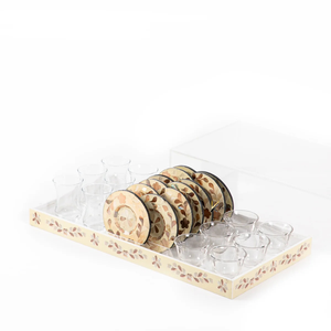 Exquisitos Juegos de Nácar Recién Llegados que Incluyen Bandeja, Soporte para Tartas, Posavasos y Bandejas de Servir de Nácar para Tiendas de Chocolate Árabes - Product Image 2