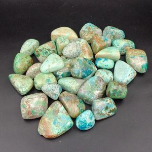 Piedras de crisocola natural pulidas, cristal curativo de crisocola azul verdoso para Reiki, meditación, energía, decoración, venta al por mayor - Product Image 5