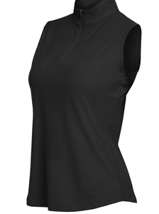 Chaleco de equitación para mujer, sin mangas, con media cremallera y cuello alto, top deportivo para montar a caballo y actividades al aire libre - Product Image 5