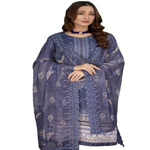 Diseñadores paquistaníes bordados de viscosa Shalwar Kameez trajes de 3 piezas mujeres Kurti ropa informal diaria Lehenga para niñas indias - Product Image 1