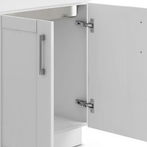 Mobile Lavanderia Moderno da 28 Pollici con Rubinetto e Lavello in Acciaio Inox, Attrezzatura per Lavaggio Bianca - Product Image 5