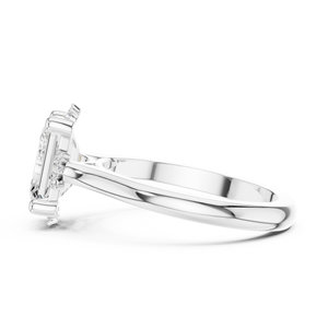 Anillo de Compromiso de Diamante Cultivado en Laboratorio con Corte Esmeralda en Oro Rosa para Mujer, Certificado IGI, Oro de 14K, Engaste de Garras, Estilo Clásico de Lujo para Aniversario - Product Image 3