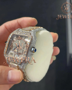 Reloj Mossinate de Lujo en Acero Inoxidable Dorado y Plateado con Diamantes Reales, Perfecto para Ocasiones Especiales y Uso Diario - Product Image 4