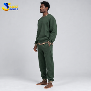 <b>Top</b> Selling Men Double Layer <b>Sweat</b> Suit With Soft Fabric Warm Construction Comfortable Fit Ribbed Cuffs <b>Sweat</b> suit For Winter - Product Image 5
