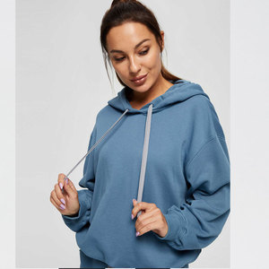 Conjunto de Sudadera con Capucha de Forro Polar Azul Claro para Mujer, Corte Holgado, Informal, 2 Piezas, Pantalones Largos con Bolsillos, Ropa Deportiva para Todas las Temporadas - Product Image 3