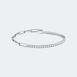 Pulsera de Diamantes de 1.51 CTW, Color D-E-F, Claridad VVS-VS, Corte Brillante Redondo, Oro de 14K, Joyería de Lujo Sostenible Certificada, Regalo - Product Image 3