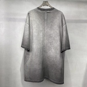 เสื้อยืดโอเวอร์ไซส์ผู้ชาย แขนสั้น สีพื้น ผ้าคอตตอนเจอร์ซีย์ ซักแล้ว คอกลม สไตล์ลำลอง - Product Image 2