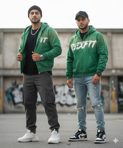 Sudaderas con capucha de nuevo diseño del fabricante líder, con logotipo serigrafiado, pedrería personalizada, estilo urbano, extragrandes, con efecto descolorido por el sol y cremallera. - Product Image 6